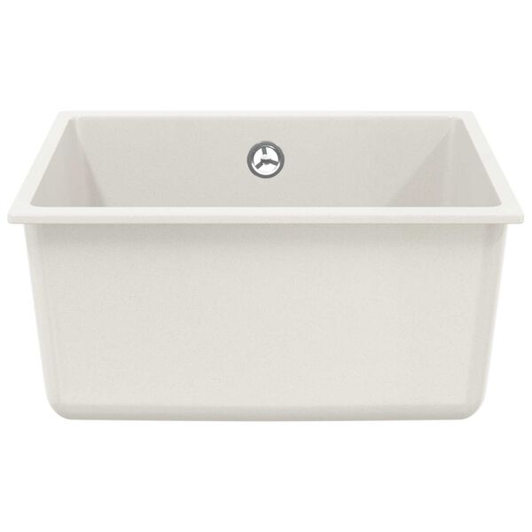 vidaXL Sink White 430 x 460 mm 80% Quartz and 20% Resin