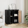 vidaXL Sideboards 2 pcs Black 31.5x34x75 cm Solid Wood Pine