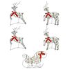 vidaXL Christmas Reindeer with sleigh 5 pcs 100 LEDs Warm White