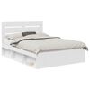 vidaXL Bed Frame with Headboard White 160 x 200 cm Solid Pine Wood