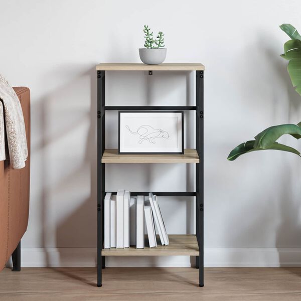 vidaXL Bookshelf Sonoma Oak 40 x 29.5 x 81 cm Engineered Wood