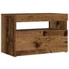 vidaXL Bedside Cabinet with LED Lights Old Wood 60x35x40 cm