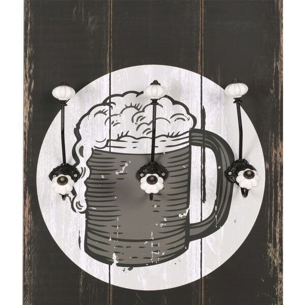 vidaXL Wall-mounted Coat Rack with 6 Hooks 120x40 cm