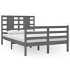 vidaXL Bed Frame without Mattress Grey 120x200 cm Solid Wood Pine