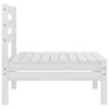 vidaXL Garden 2-Seater Sofa White Solid Pinewood