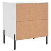 vidaXL Bedside Cabinets 2 pcs White 40x35x47.5 cm Engineered Wood
