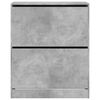 vidaXL Shoe Cabinet Concrete Grey 80x34x96.5 cm Engineered Wood