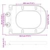 vidaXL Toilet Seat White 44.5 x 35 x 3.6 cm Duroplast
