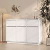 vidaXL Sideboard White 110x34x75 cm Solid Wood Pine