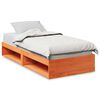 vidaXL Day Bed without Mattress Wax Brown 100x200 cm Solid Wood Pine