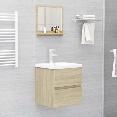 vidaXL Bathroom Mirror Sonoma Oak 40x10.5x37 cm Engineered Wood