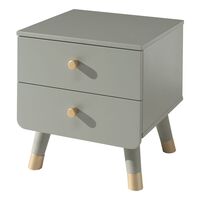 Vipack Nightstand Billy 2-drawer Wood Olive Green