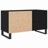 vidaXL Record Cabinet Black Oak 85 x 38 x 48 cm Engineered Wood
