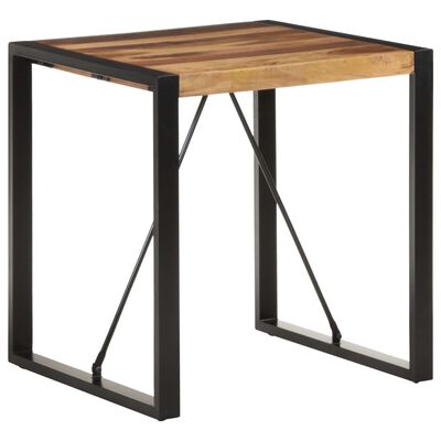 vidaXL Dining Table 70x70x75 cm Solid Acacia Wood with Sheesham Finish
