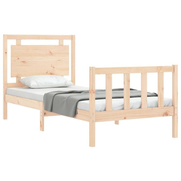 vidaXL Bed Frame without Mattress 100x200 cm Solid Wood Pine