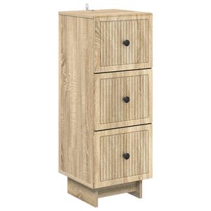 vidaXL Drawer Cabinet Sonoma Oak 33 x 34.5 x 90 cm Engineered Wood