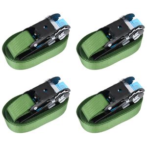 vidaXL Ratchet Tie Down Straps 4 pcs 800 daN 6 m Green