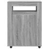 vidaXL Narrow Bathroom Cabinet with Wheels Grey Sonoma Engineered Wood