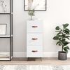 vidaXL Sideboard High Gloss White 34.5x34x90 cm Engineered Wood