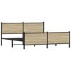 vidaXL Metal Bed Frame without Mattress Sonoma Oak 180x200 cm Super King