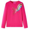 Kids' T-shirt with Long Sleeves Bright Pink 140