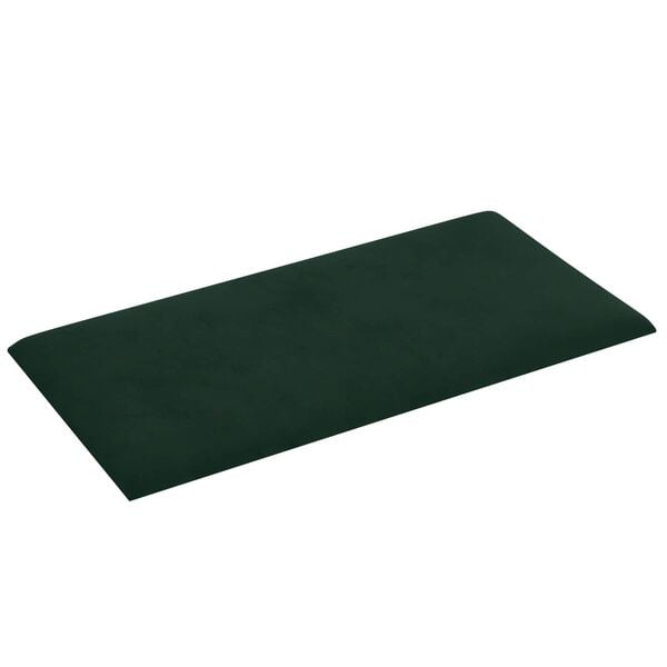 vidaXL Wall Headboard 12 pcs Dark Green 30 x 15 cm Velvet