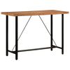 vidaXL Bar Table 150x70x107 cm Solid Wood Acacia and Iron