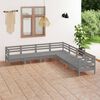 vidaXL 7 Piece Garden Lounge Set Solid Wood Pine Grey