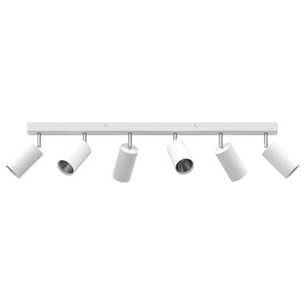 vidaXL Ceiling Spotlight with Spotlights White 73 x 6 x 16 cm Metal