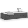 vidaXL Day Bed without Mattress Grey 90x200 cm Solid Wood Pine