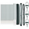 vidaXL Fence with Posts Green 1.2 x 25 m PVC-coated steel