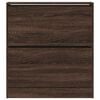 vidaXL Shoe Cabinet Brown Oak 80x21x87.5 cm Engineered Wood