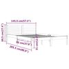 vidaXL Bed Frame without Mattress Solid Wood Pine 140x200cm Black