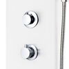 vidaXL Shower Panel Unit Aluminium 20x44x130 cm White