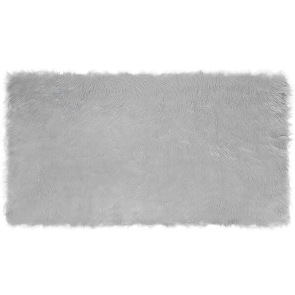 vidaXL Faux Sheepskin Rug Tafalla Grey 60 x 110 cm Polyester