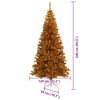 vidaXL Christmas Tree with 300 LEDs with Stand Gold 240 cm PET