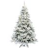 vidaXL Artificial Christmas Tree with 300 LEDs White 240 cm PE and PVC