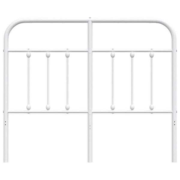 vidaXL Metal Replace Headboard White 120 cm