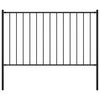 vidaXL Fence Panel Woerden with Posts Steel 1.7x0.75 m Black
