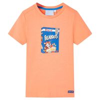 Kids' T-shirt with Short Sleeves Neon Orange 92