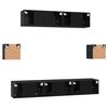 vidaXL TV Cabinet Set Wall-mounted 7 pcs Black Oak Engineered Wood