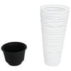 vidaXL Planter with Removable Inner White 18/45 L PP Grooved Look