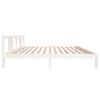 vidaXL Bed Frame without Mattress White Solid Wood 200x200 cm
