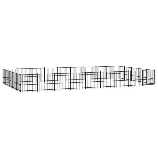 vidaXL Outdoor Dog Kennel Steel 42.34 m&sup2;