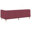 vidaXL Corner Bed Frame with Headboard Wine Red 80 x 200 cm Fabric