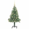 vidaXL Artificial Christmas Tree Snow Flocked with LED Light 120 cm