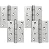 vidaXL Hinge 4 pcs 100 x 78 x 13 mm Silver Steel