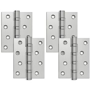 vidaXL Hinge 4 pcs 100 x 78 x 13 mm Silver Steel