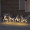 vidaXL LED Reindeers with 80 LEDs 4 pcs Gold PET