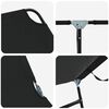 vidaXL Folding Sun Lounger Folding Black 56 x 189 x 87cm Fabric